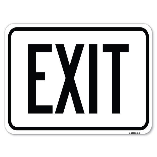 Exit 1 Heavy-Gauge Aluminum Rust Proof Parking Sign, 18" H, 24" L, A-1824-24042